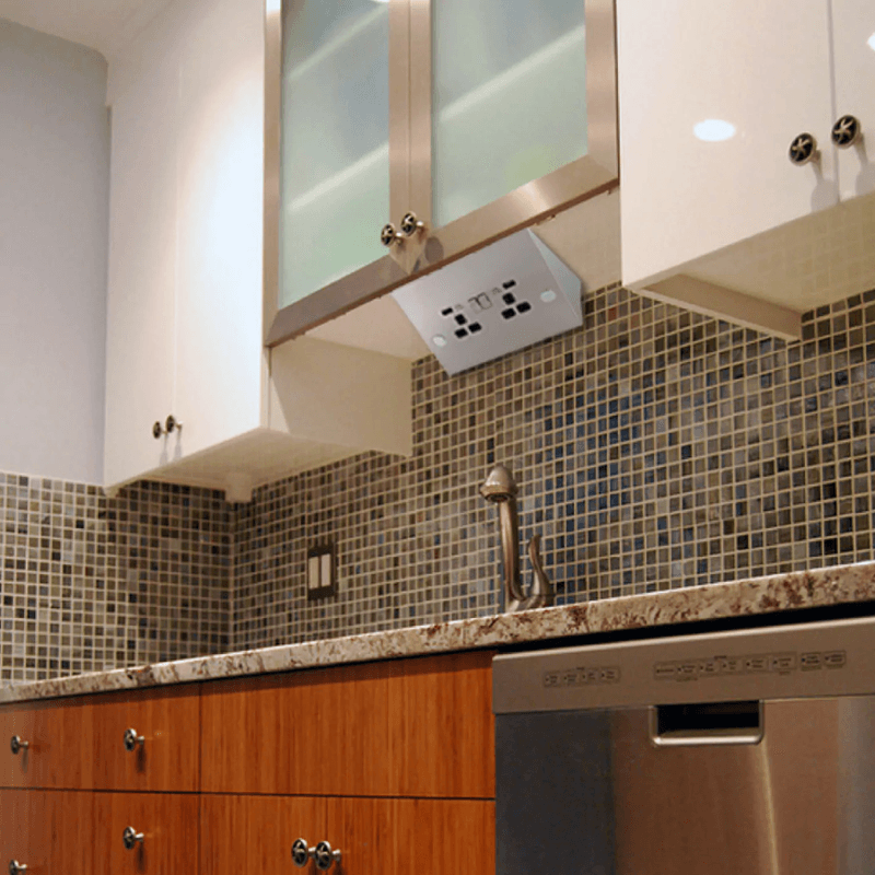 USB Power Station (Under Cabinet)  – with 2 socket and Dual USB charger