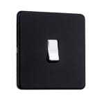 Flat Plate Screwless 1G DP Switched Single Socket