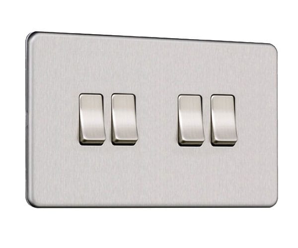 Slimline Screwless 4G Light Switch