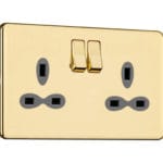 Slimline Screwless 2G Light Switch