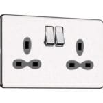 Slimline Screwless 2G Light Switch