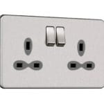 Slimline Screwless 2G Light Switch