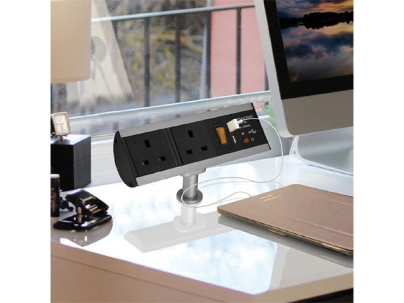 Stand Alone USB Power Station – with 2 socket and Dual USB charger