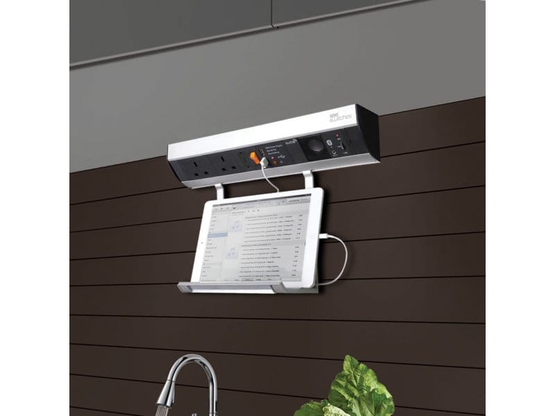 Power station with hanging tray – 2 x BS socket , Dual USB charger, Bluetooth Audio