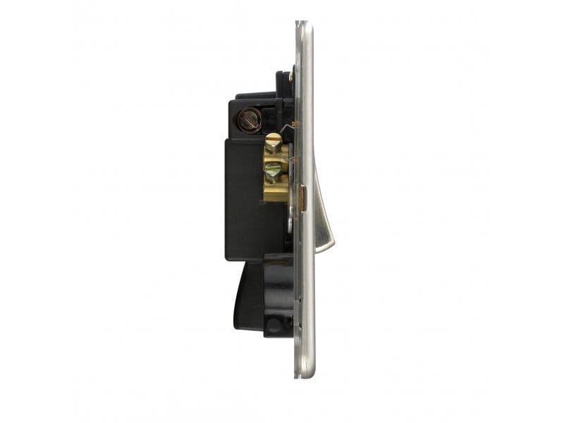 Slimline Screwless 13A Switched Fused Spur with Neon