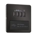 Flat Plate Screwless 1G DP Switched Single Socket