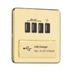 Flat Plate Screwless 1G DP Switched Single Socket