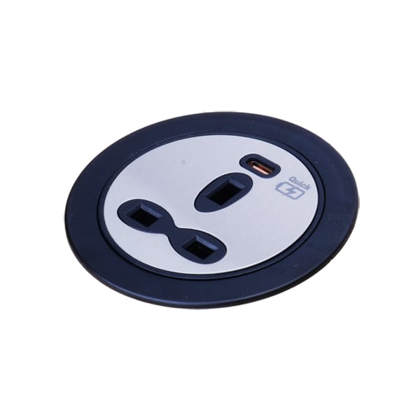 Desktop Power Unit -13A Socket Outlet with USB-C Outlet