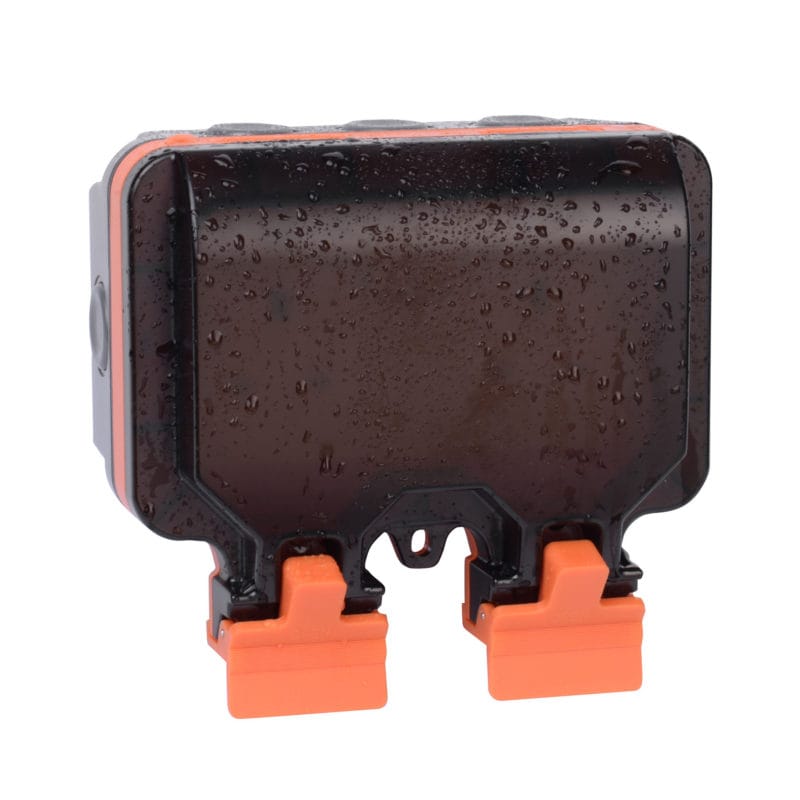 Weather Proof 2G 13A Switched Socket with with Dual USB-A Charger