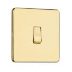 Flat Plate Screwless 1G DP Switched Single Socket