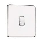Flat Plate Screwless 1G DP Switched Single Socket