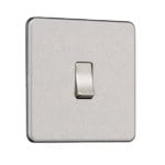 Flat Plate Screwless 1G DP Switched Single Socket