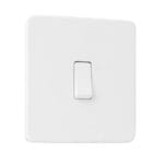 Flat Plate Screwless 1G DP Switched Single Socket