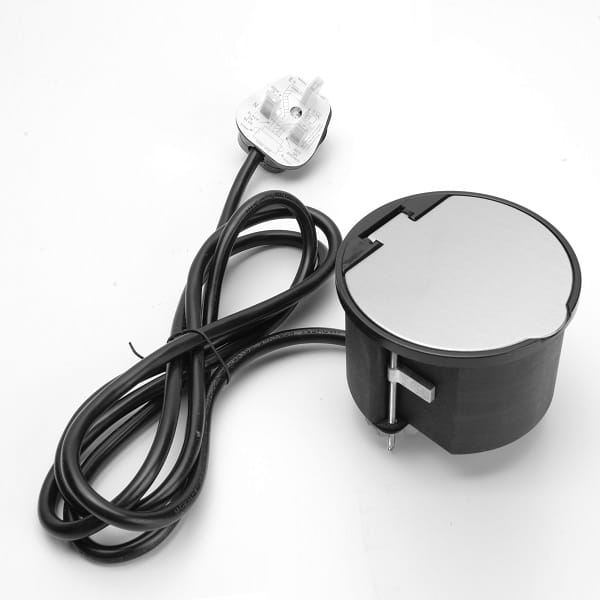 Waterproofed Desktop Power Station (recessed mount) 1 socket with Dual USB-A+C Quick Charger