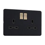 Slimline Screwless 2G Light Switch