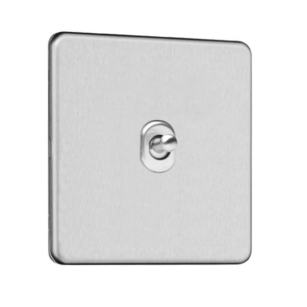 Slimline Screwless 1 Gang Toggle Switch