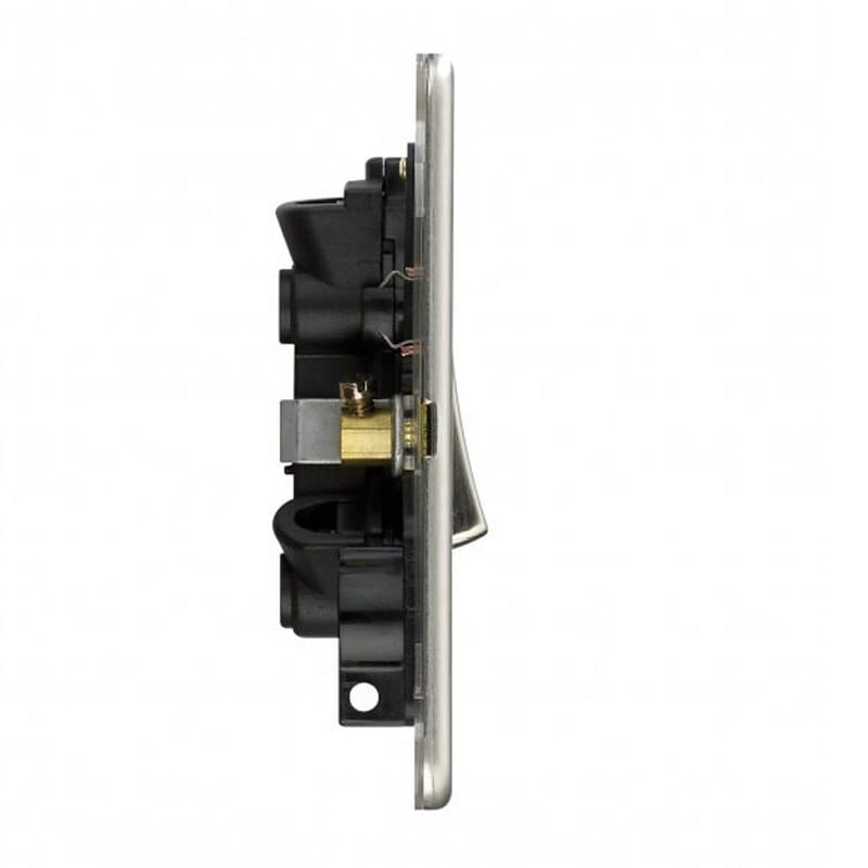 Slimline Screwless 20A DP Switch with Neon & Flex Outlet