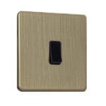 Flat Plate Screwless 1G DP Switched Single Socket